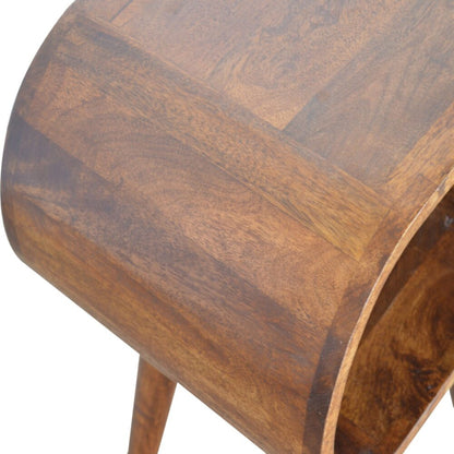 Chestnut Circular Open Nightstand