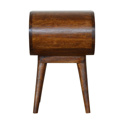 Chestnut Circular Open Nightstand