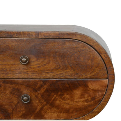 Chestnut Circular Nightstand