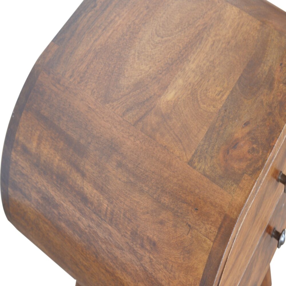 Chestnut Circular Nightstand