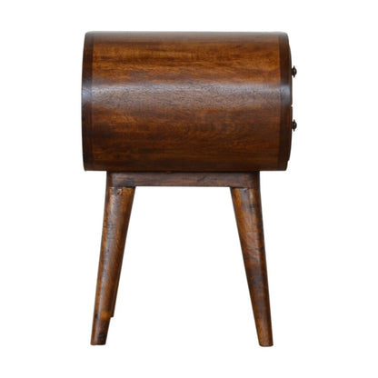 Chestnut Circular Nightstand