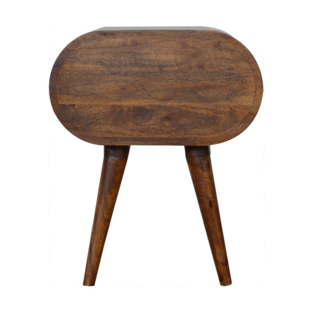 Chestnut Circular Nightstand